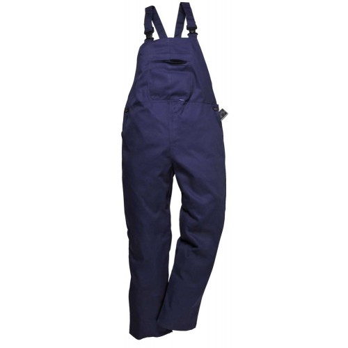 High Visibility Yellow/Black Poly Cotton Bib & Brace Overall